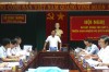 Ông Phạm Văn Binh-Giám đốc Sở Công thương phát biểu tại hội nghị. Ảnh: Sơn Ca
