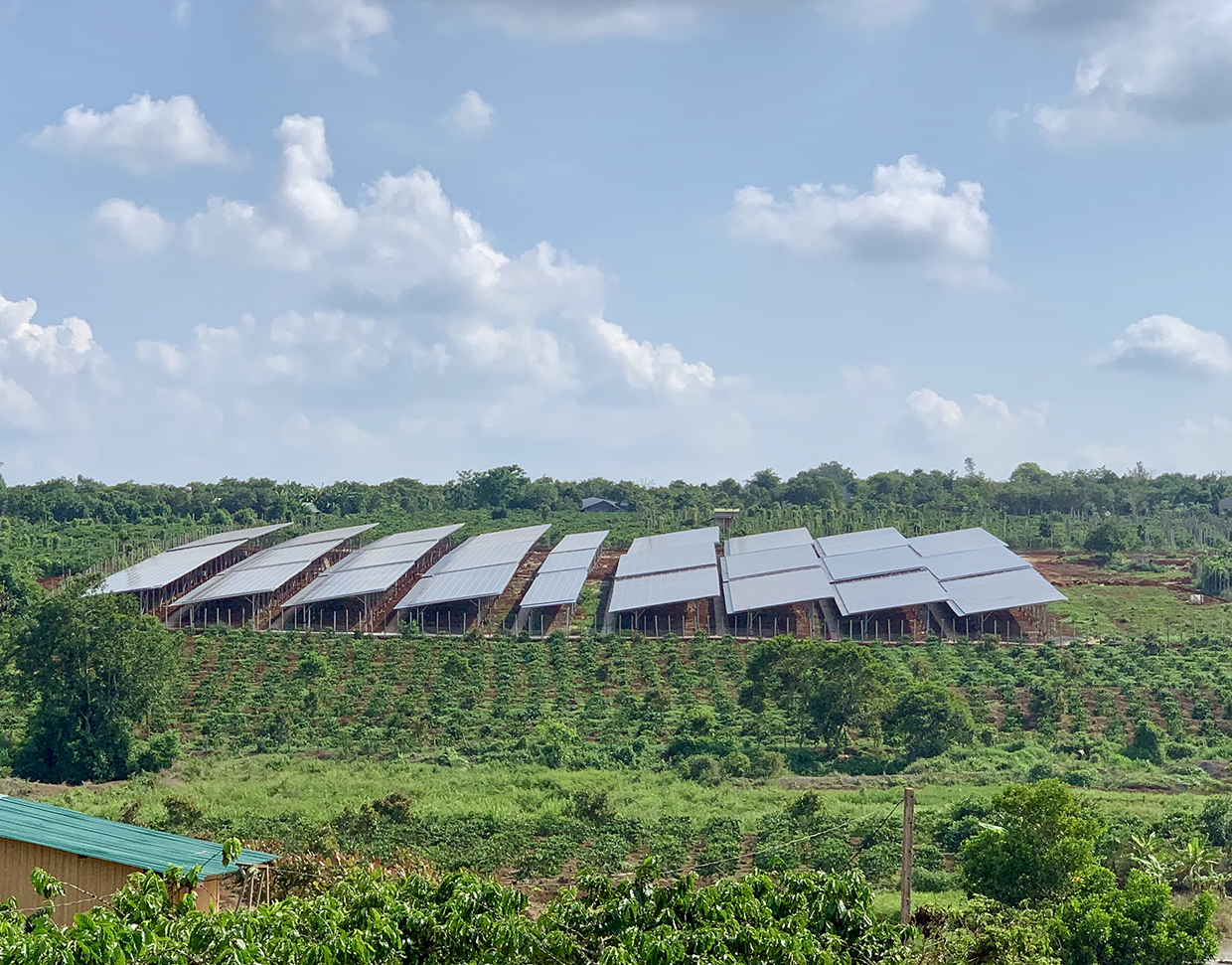 Dự án điện mặt trời áp mái của Công ty TNHH một thành viên Năng lượng xanh Đại Lộc (xã Ia Kriêng, huyện Đức Cơ). Ảnh: Hà Duy
